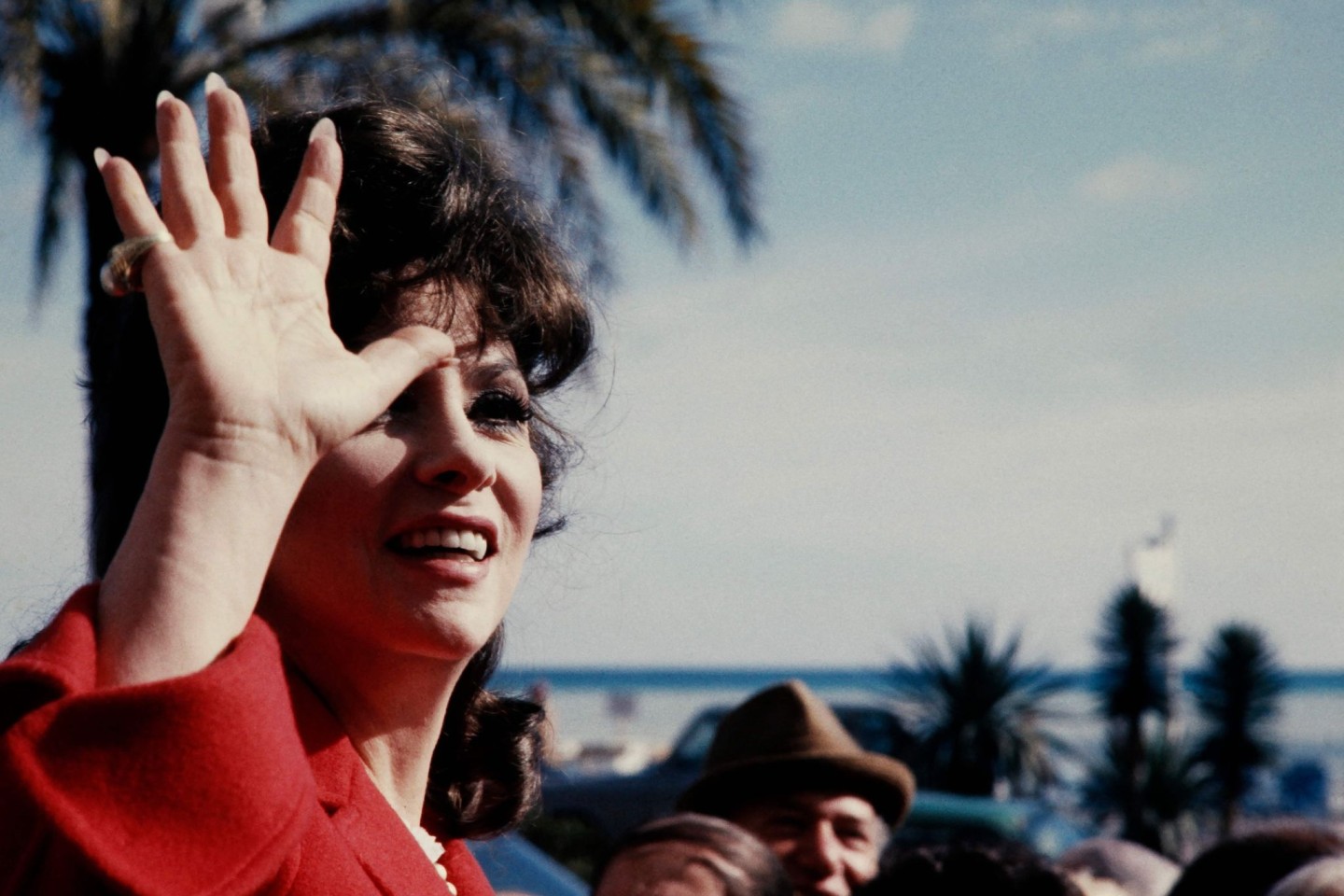 Gina Lollobrigida an der Côte d'Azur (1980).